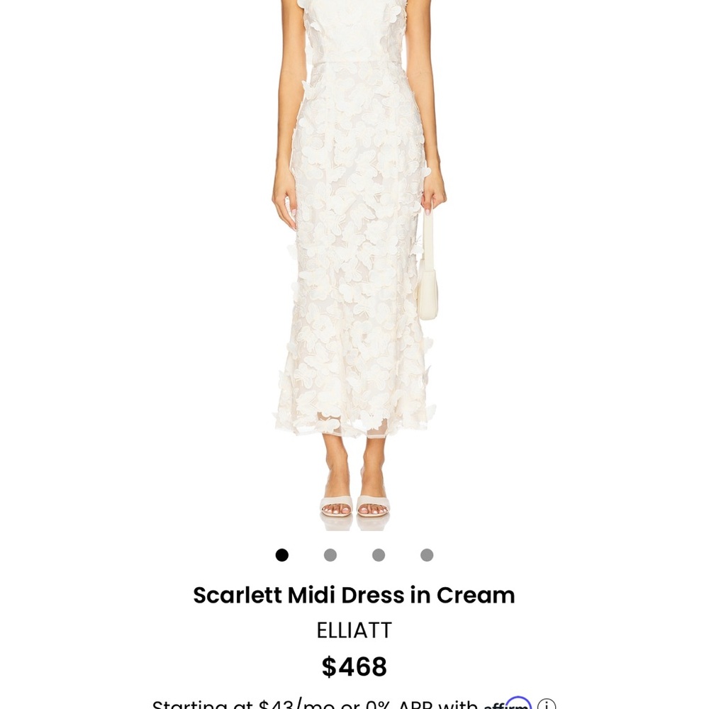 Elliatt Ivory Floral Midi Dress